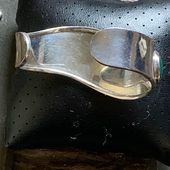 VINTAGE MODERNIST 925 STERLING SCUFF BRACELET - Picture 7 of 9